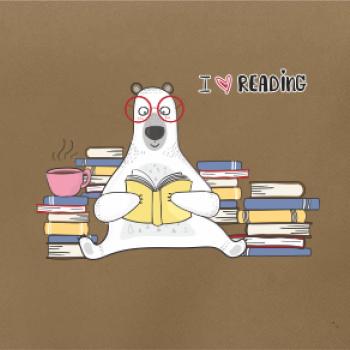 I love reading medveď I love reading medveď