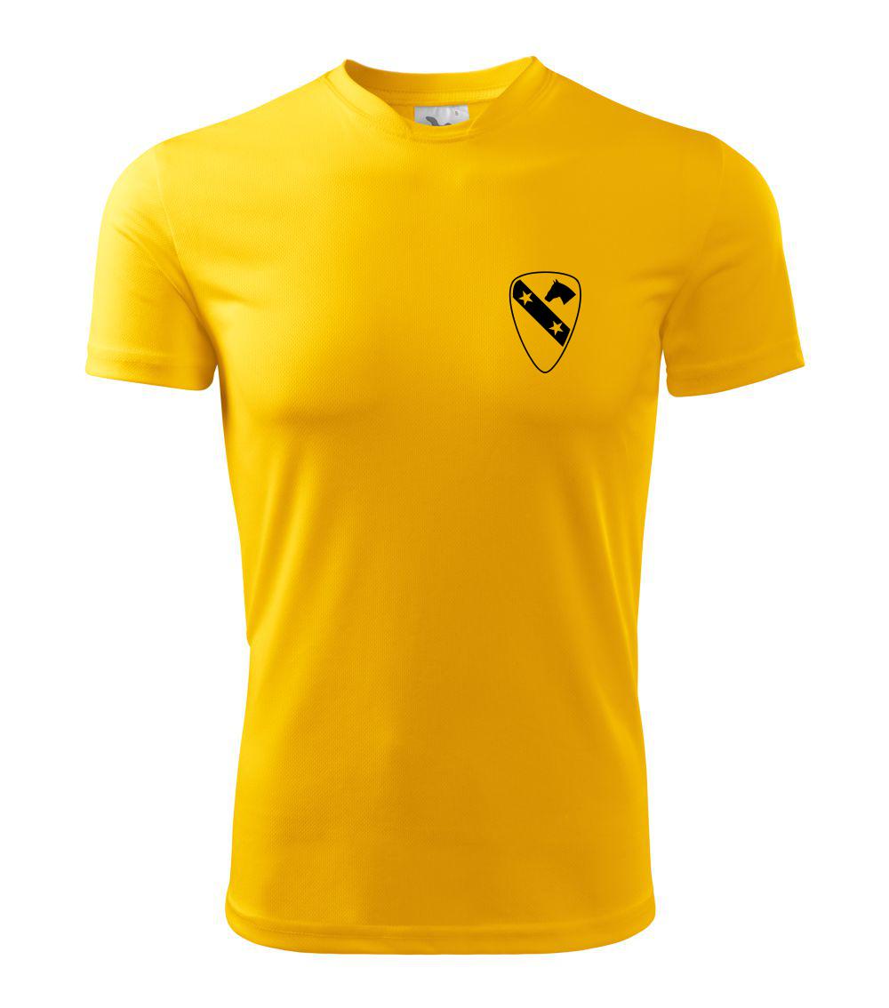 Vojenská tričká s potlačou - 1st Cavalry Division hvězdy prsia - Pánske tričko Fantasy športové