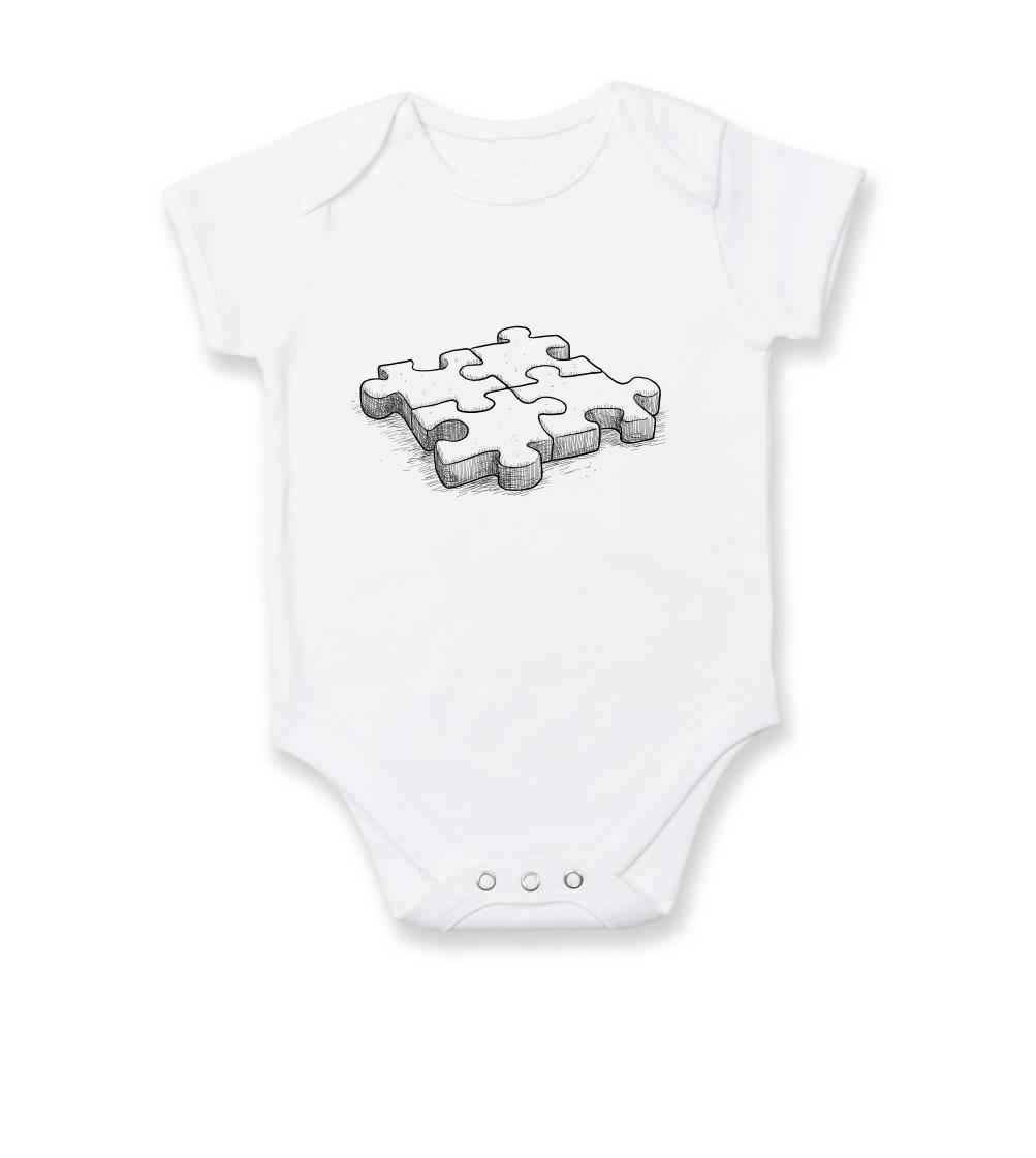Geek Tričká - Puzzle skladačka - Body dojčenské s krátkym rukávom