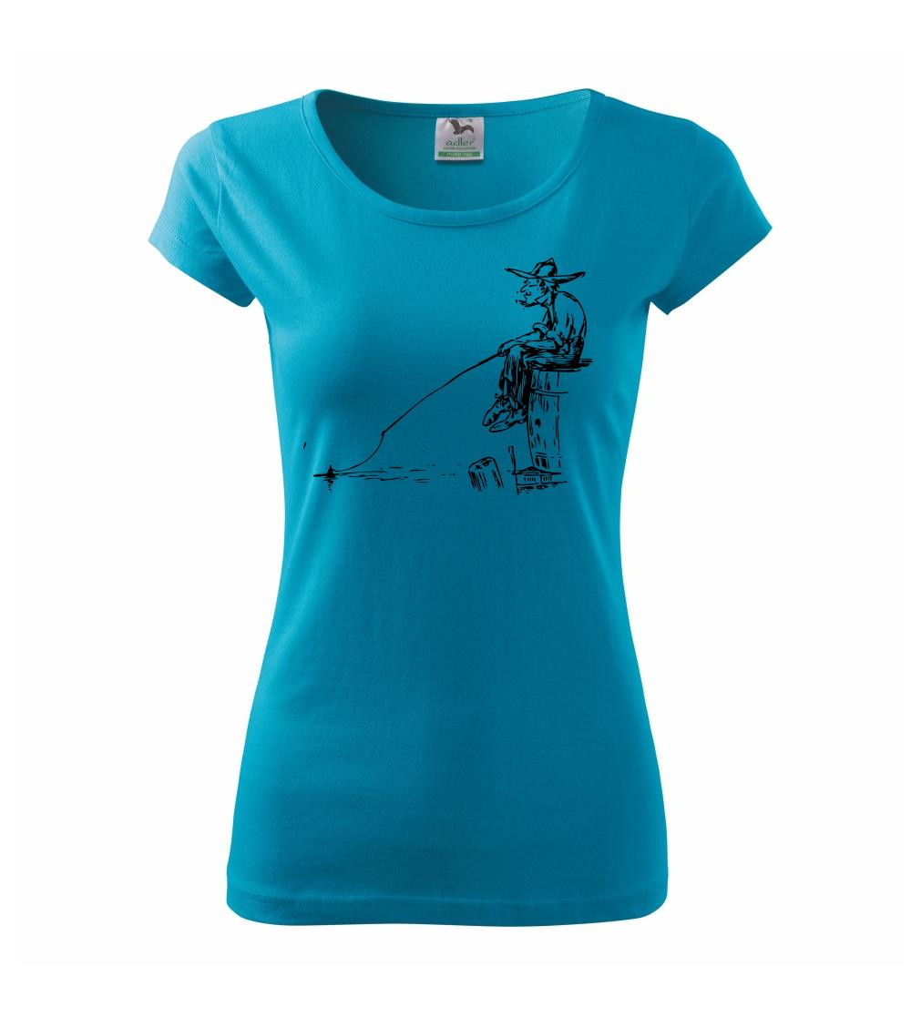 Kreslený rybár na pni Kreslený rybár na pni