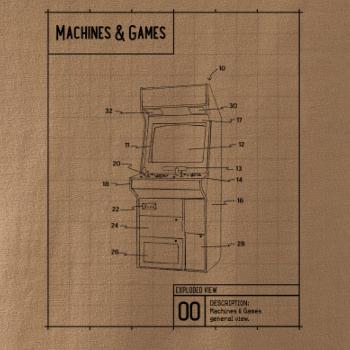 Nákres herní automat zepředu