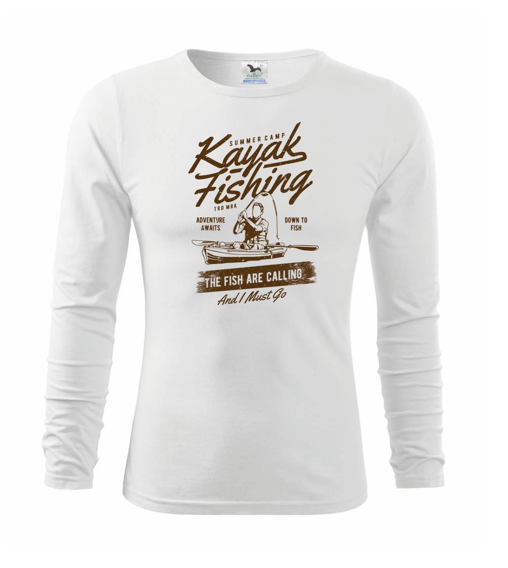 Tričká pre rybárov s potlačou - Kayak Fishing - Tričko detské Long Sleeve
