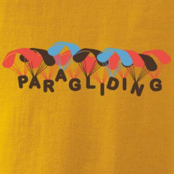 Paragliding nápis s padáky