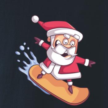 Santa jazdiaci na snowboarde
