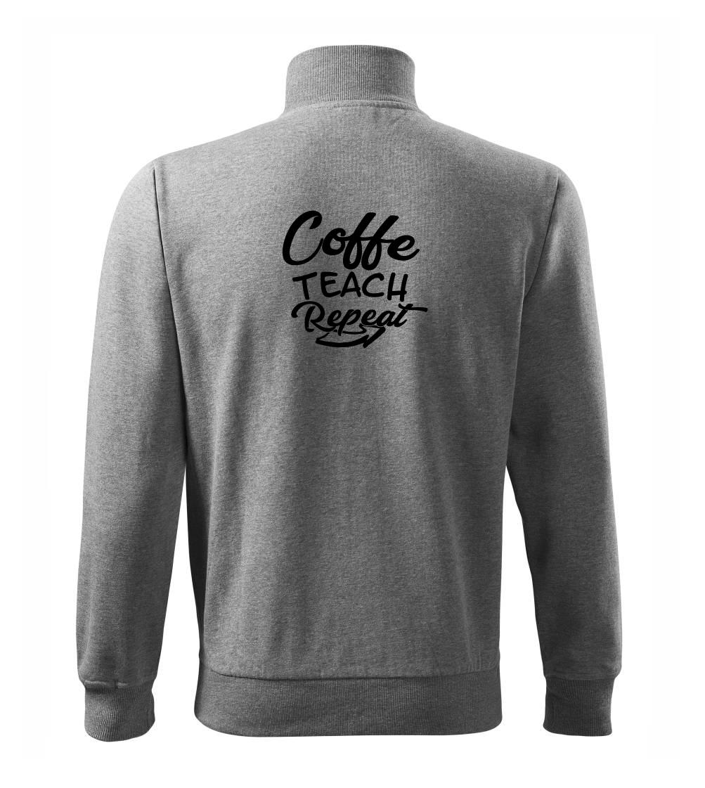 Učiteľské tričká - Coffe teach repeat - Mikina bez kapucne Adventure