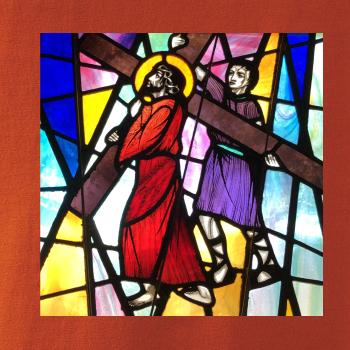 Vitráž - Ježiš a kríž