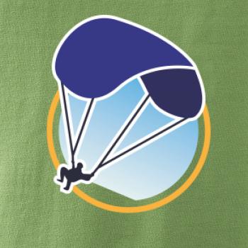 Paragliding modrý padák v kruhu