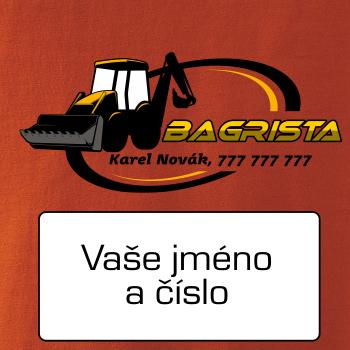 Bagrista v kruhu - vlastný nápis
