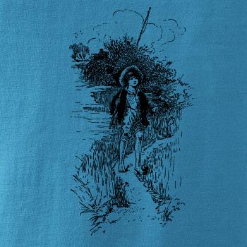 Kreslený chlapec s prútom Kreslený chlapec s prútom