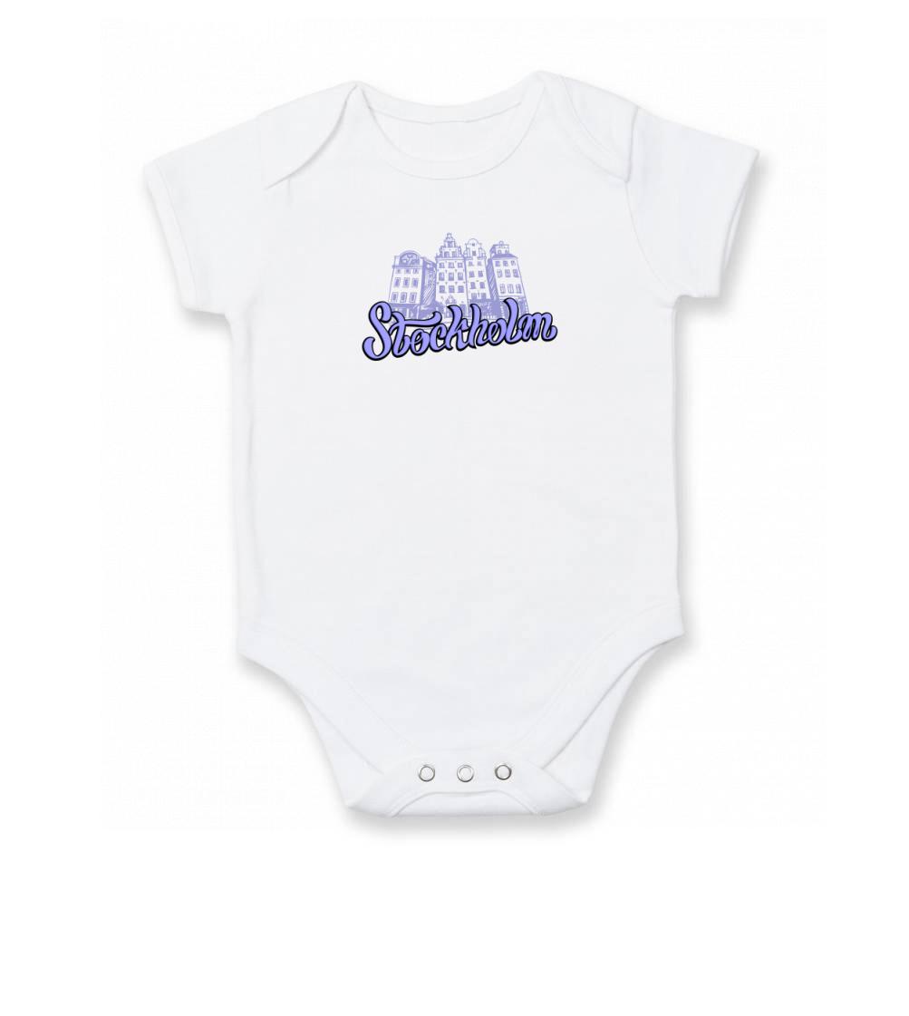 Ostatné mestá / miesta - Stockholm Lettering - Body dojčenské s krátkym rukávom