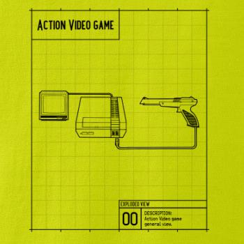 Nákres videohra so zbraňou