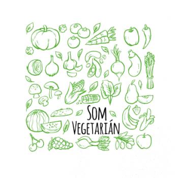 Som vegetarián - zelenina vo štvorci