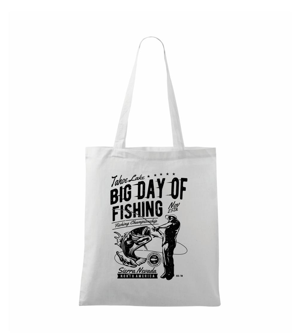 Tričká pre rybárov s potlačou - Big Day of Fishing - Taška bavlnená