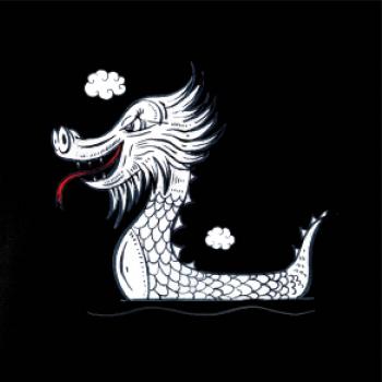 Dračia loď olejomaľba