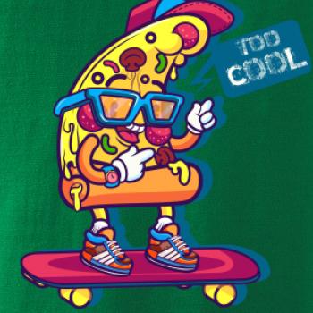 Pizza slice with skateboard