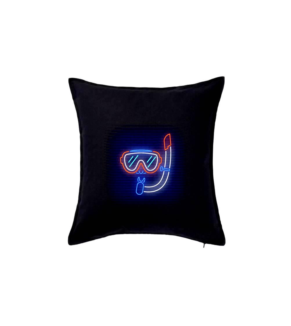 Potápačské tričká - Potápač neon - Vankúš 50x50