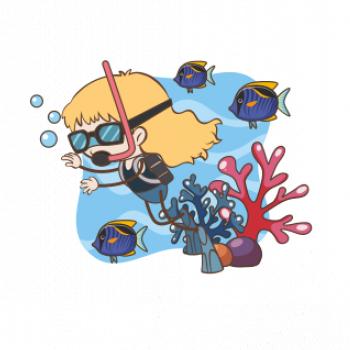 Potápač dievča Potápač dievča