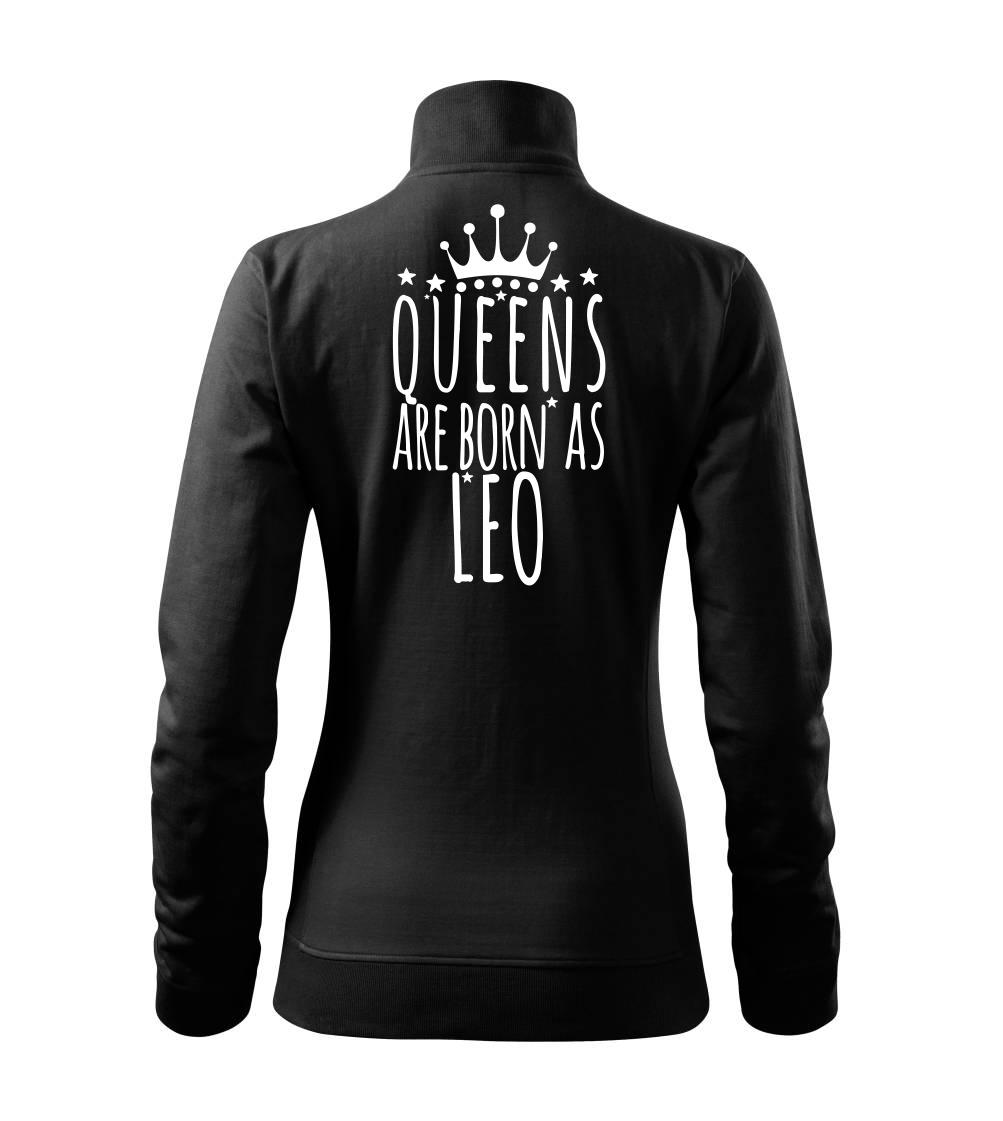 Tričká s levom - Queens are born as Leo - Lev - Mikina dámska Viva bez kapucne