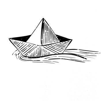 Letná romantika - papierová loďka