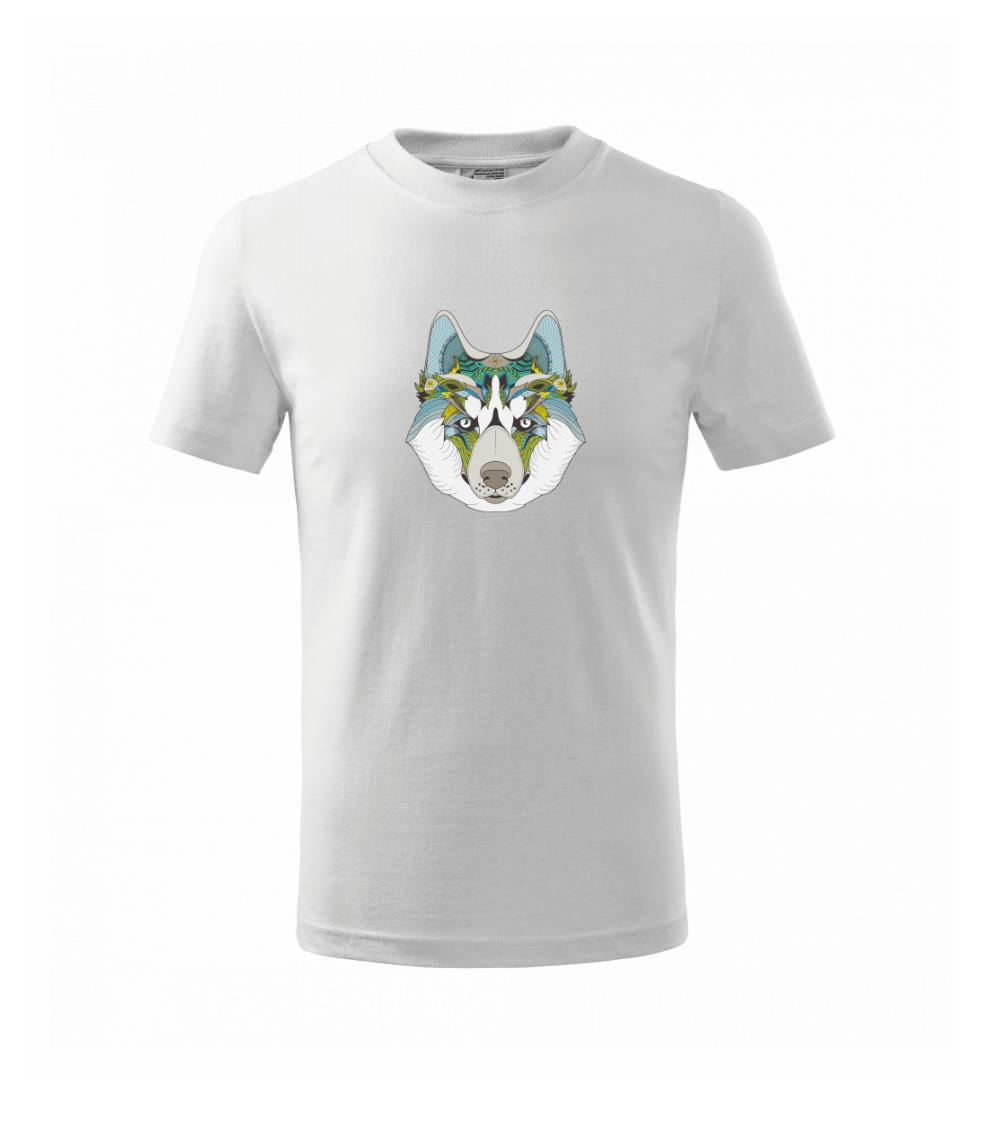 Tričká s motívom Sibírsky husky - Husky zenart - Tričko detské bavlnené