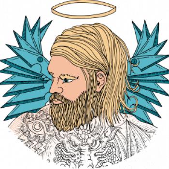 Anjel maľovaný - muž (Pecka design)