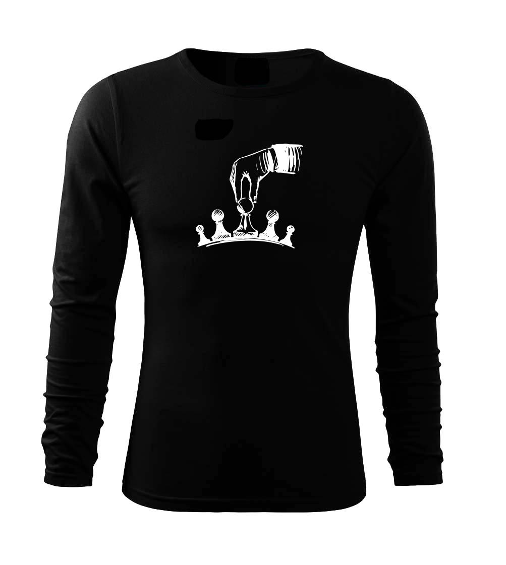 Tričká a mikiny so spoločenskými hrami  - Šach - ruka - Tričko s dlhým rukávom FIT-T long sleeve