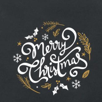 Merry christmas - nápis guľatý Merry christmas - nápis guľatý