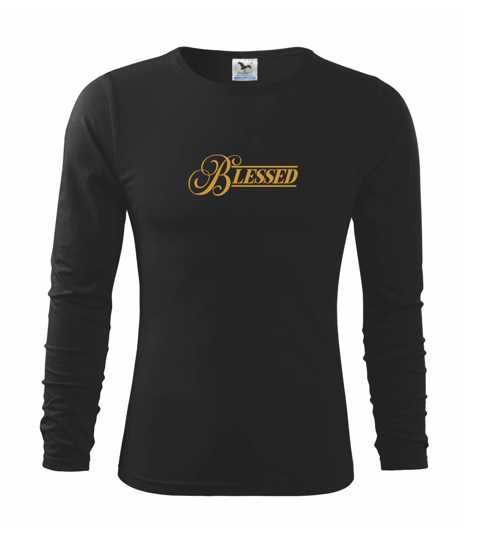 Blessed zlatý nápis - Tričko detské Long Sleeve