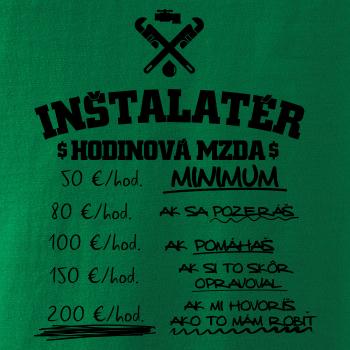 Hodinová mzda Inštalatér
