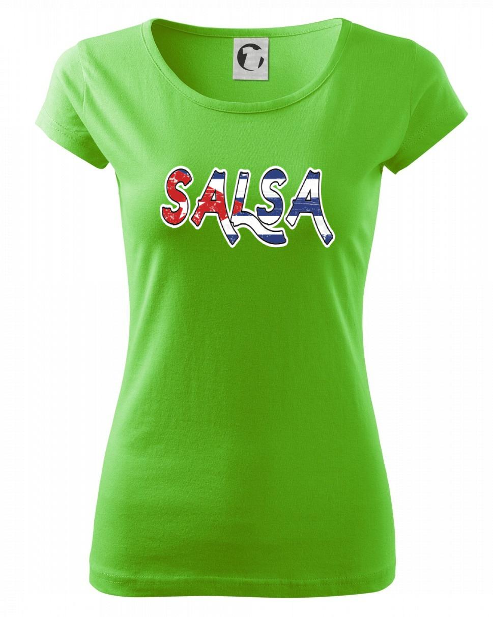 Tričká pre tanečníkov salsy - Salsa vlajka - Dámske tričko Pure