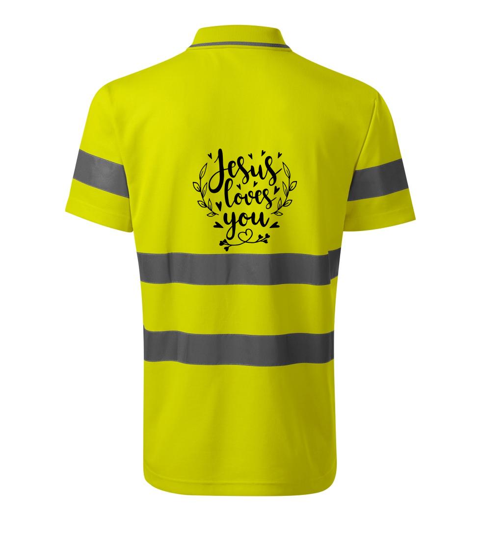 Jesus loves you - HV Runway 2V9 - Reflexné polokošeľa