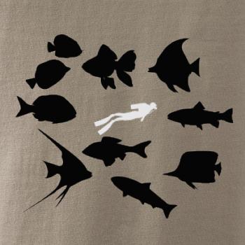 Potápač ryby štvorec Potápač ryby štvorec