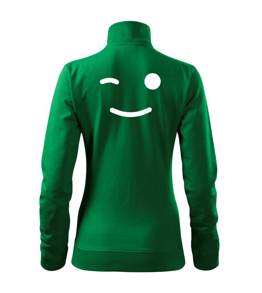 Grafické tričká - Žmurkajúci smajlík - Mikina dámska Viva bez kapucne