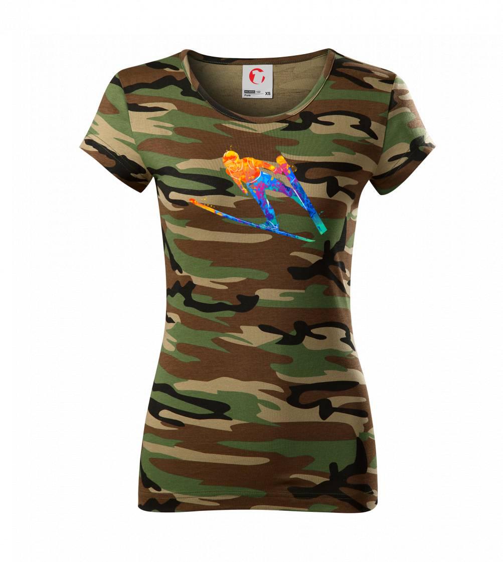 Skokan na lyžiach splash Skokan na lyžiach splash