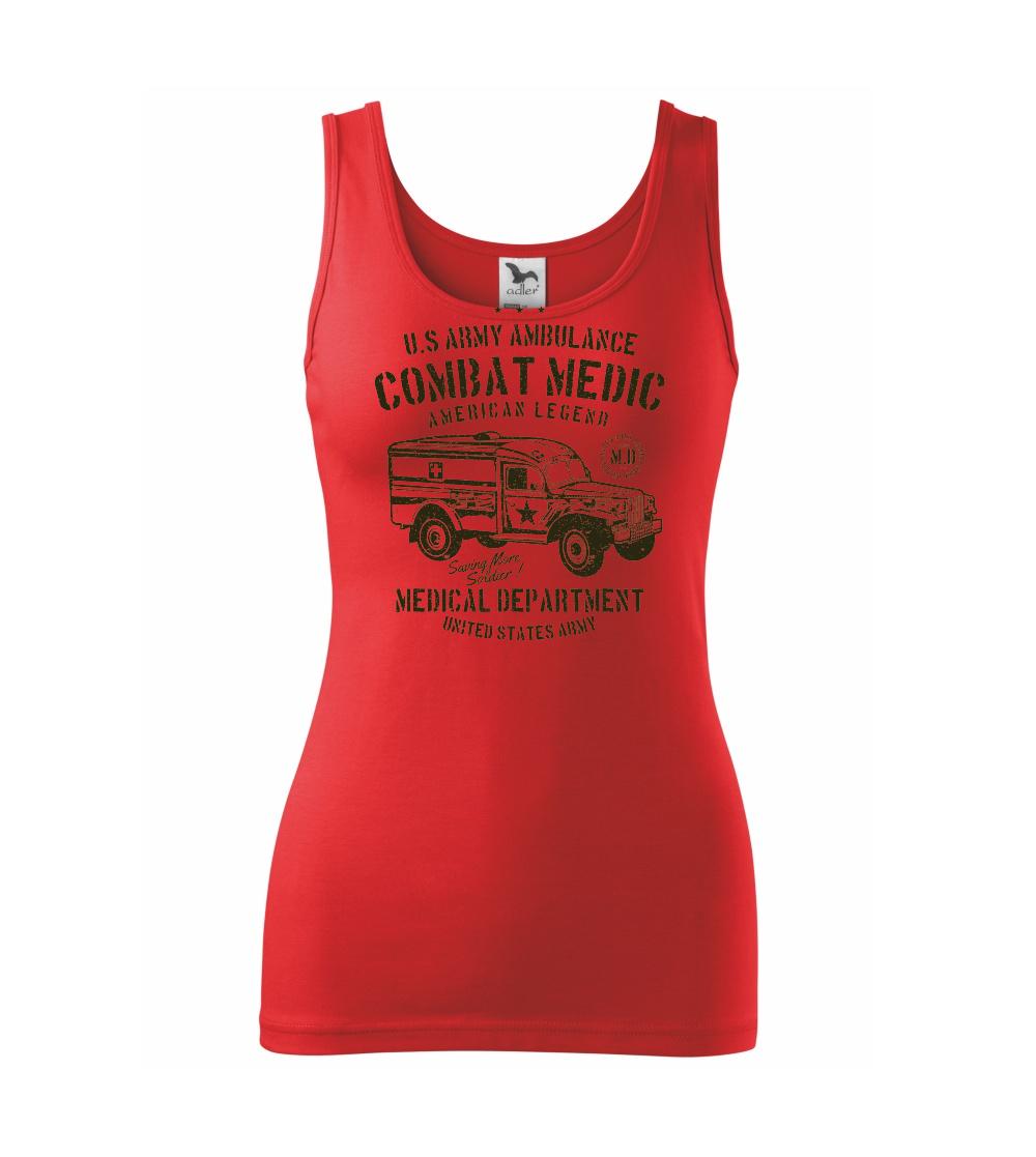 Vojenská tričká s potlačou - US Army Ambulance - Dámske tielko