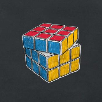 Rubikova kocka kreslená Rubikova kocka kreslená