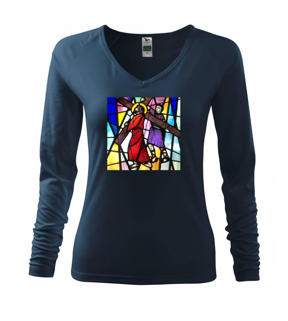 Vitráž - Ježiš a kríž Vitráž - Ježiš a kríž