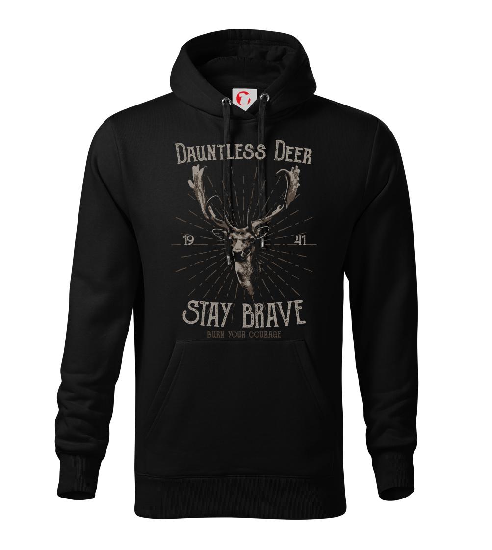 Tričká so zvieratami - Deer staybrave - Mikina pánska Cape s kapucňou