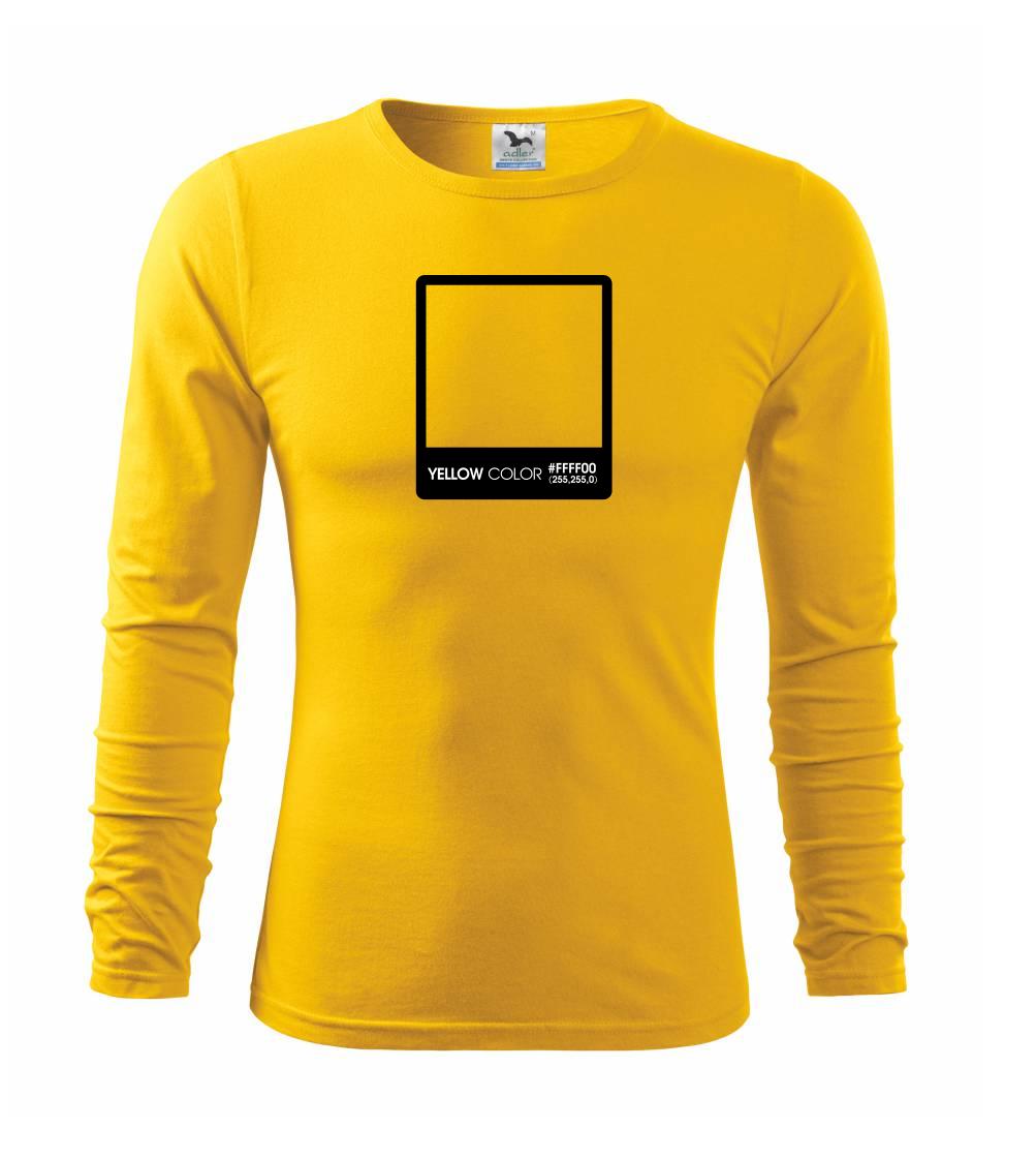 Tričká pre fotografov - RGB yellow - Tričko s dlhým rukávom FIT-T long sleeve
