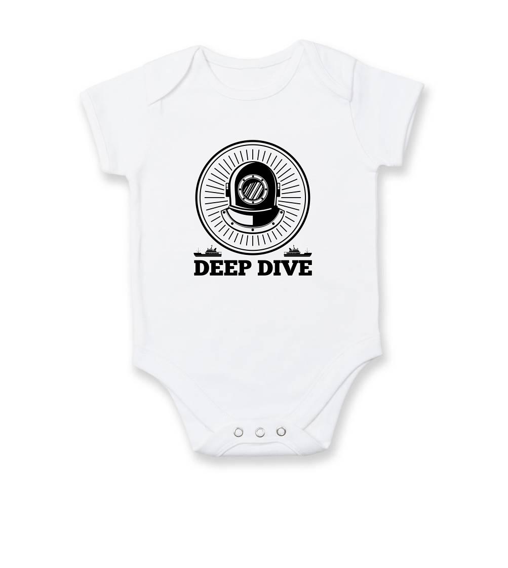 Potápačské tričká - Deep dive erb - Body dojčenské s krátkym rukávom