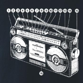 Nákres starý magnetofón