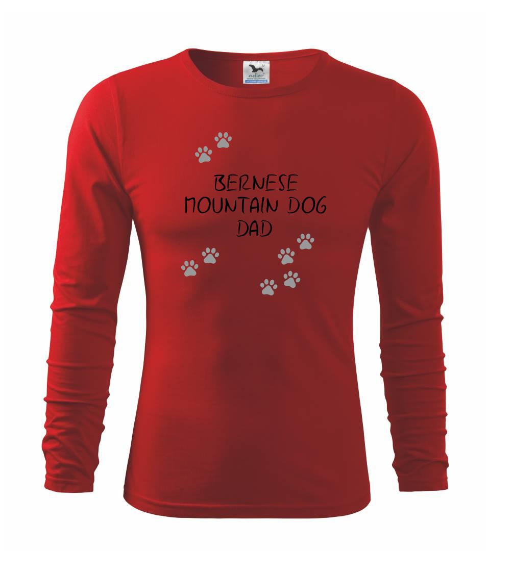 Bernský salašnícky pes na tričku - Bernese Mountain Dog dad (Bernský salašnícky pes) (Reflexné lapky) - Tričko detské Long Sleeve