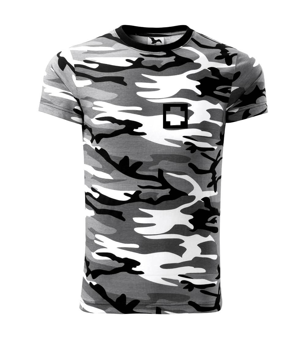 Tričká a mikiny pre záchranárov a lekárov - Kvalitné oblečenie pre zdravotníkov - Hranatý kríž - Rescue - Army CAMOUFLAGE