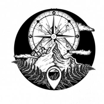 Cestování - hory kompas