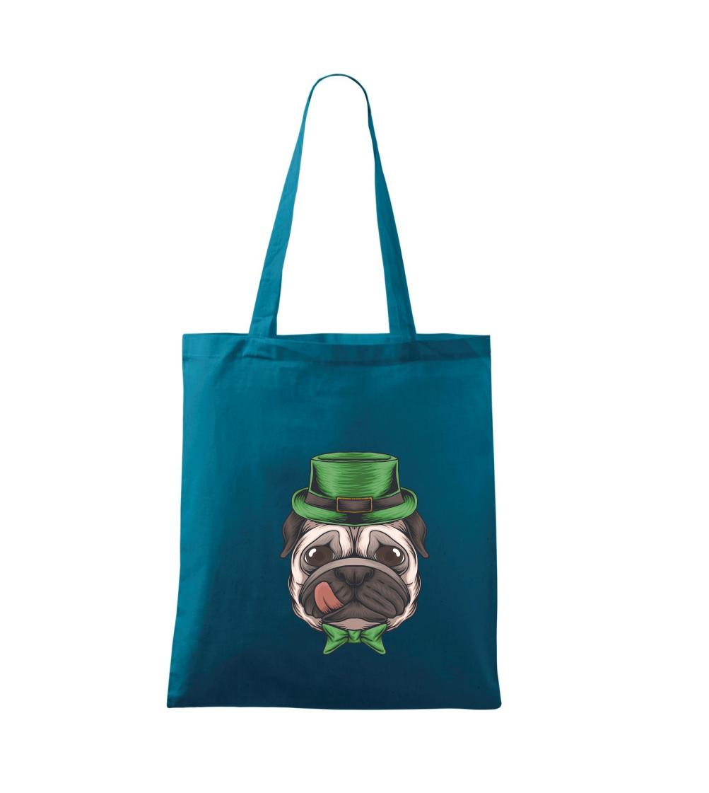 Mops na tričku - Mops a poľovník - Taška bavlnená
