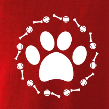 Labka lopta kosť pes