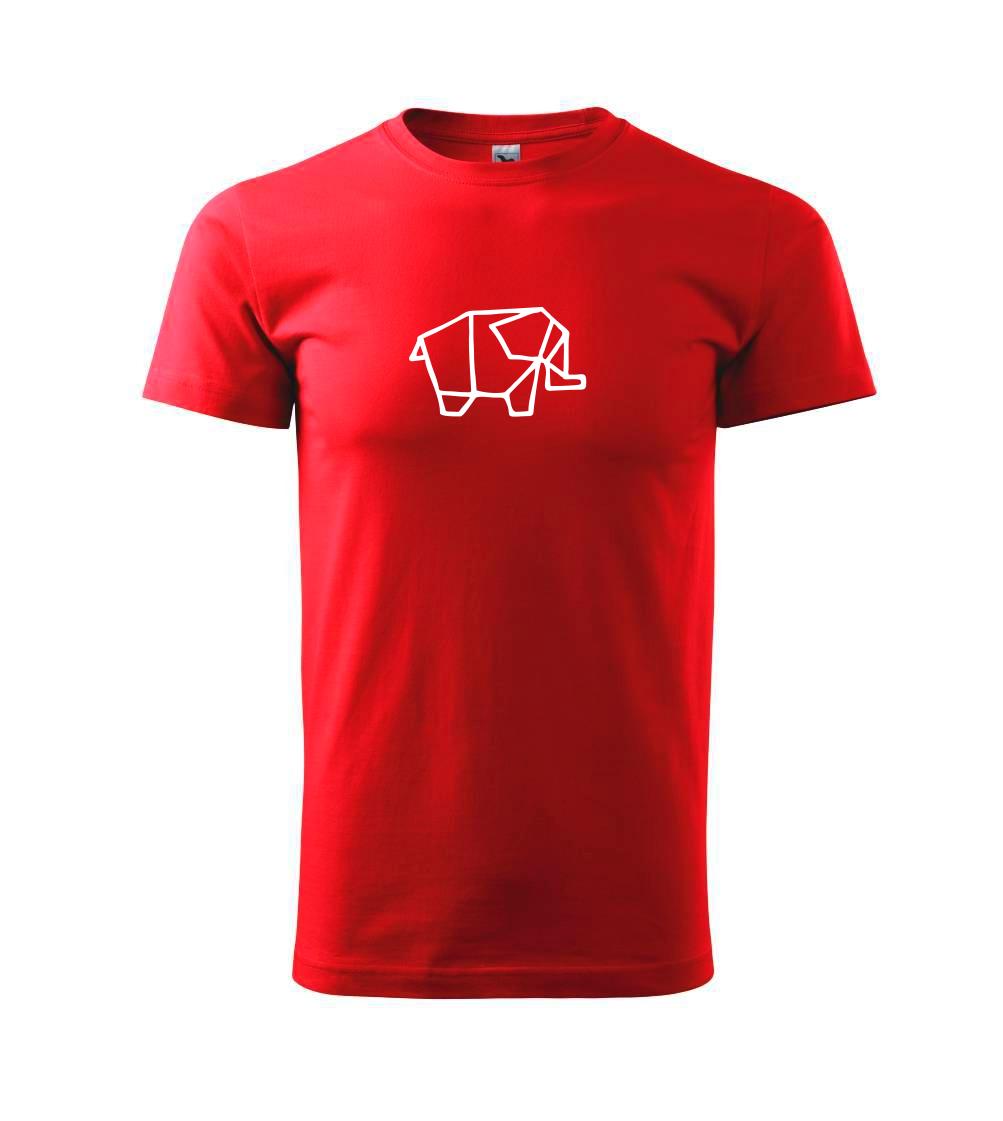 Geometrické zvieratá - Geometria - slon jednoduchý - Tričko extra veľké  (5-8XL)