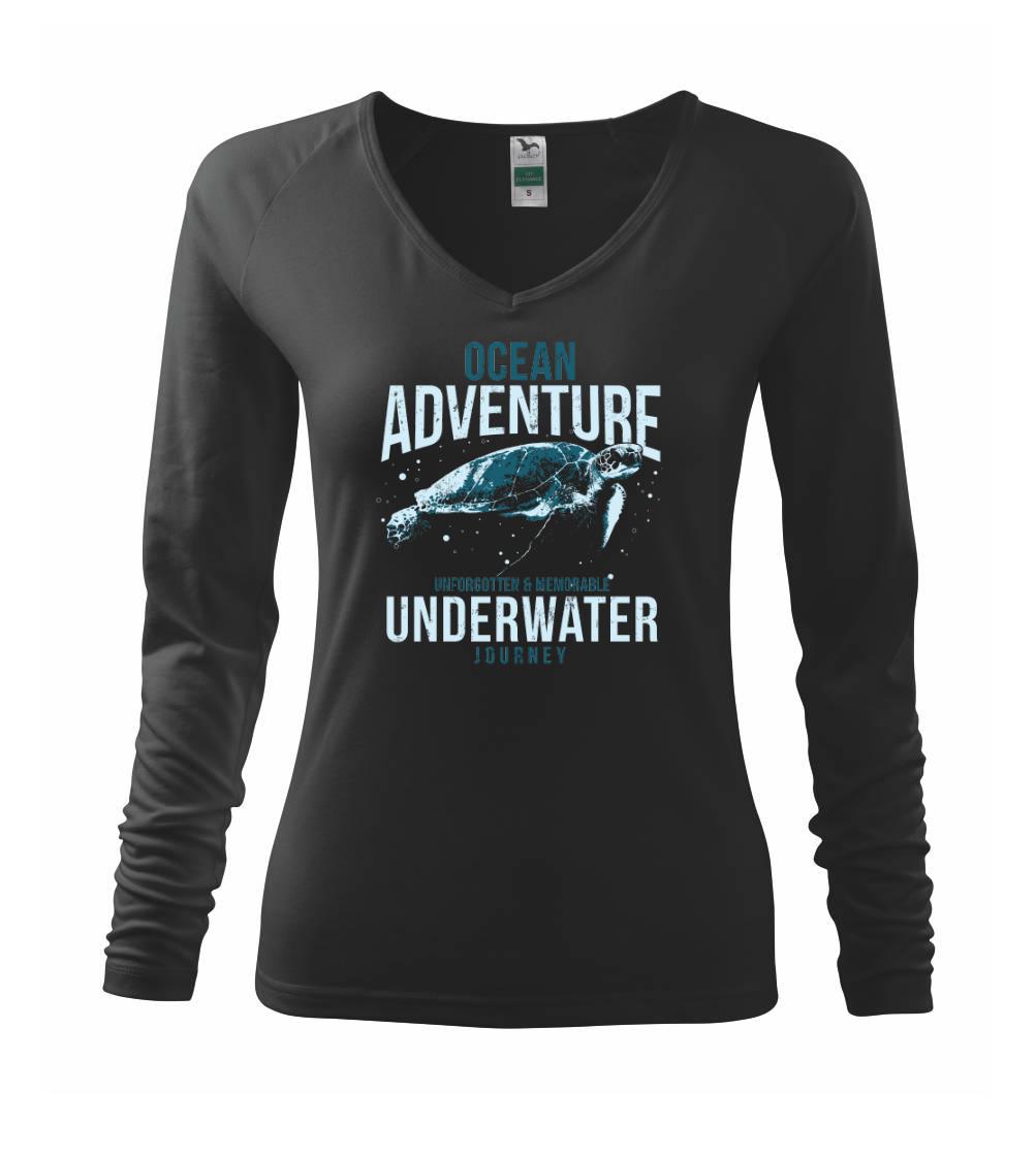 Tričká so zvieratami - Turtle journey - Tričko dámske Elegance