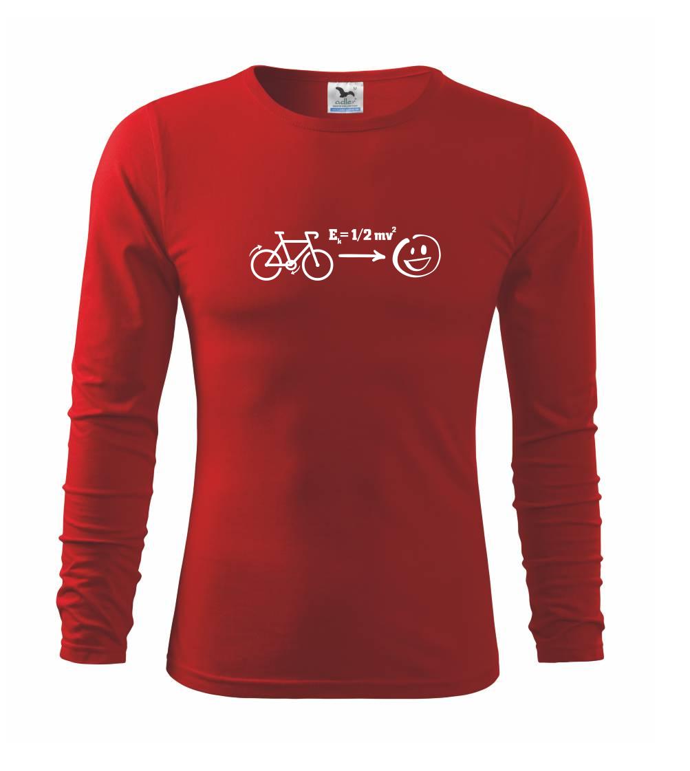 Tričko ako darček pre cyklistu - Kinetická energia kolo - Tričko detské Long Sleeve