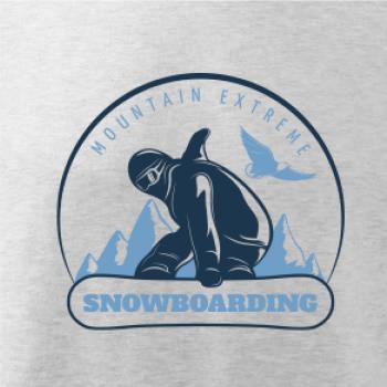 Mountain extreme snowboarding okrúhle